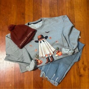 Gray Ghost Graphic Sweatshirt